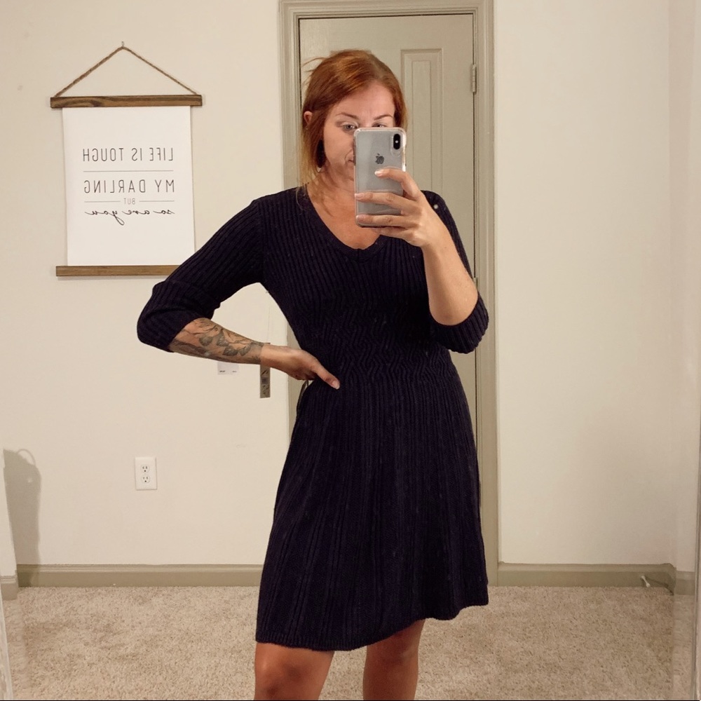 Eliza J Navy Sweater dress